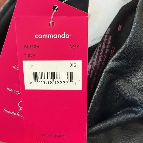 NWT Commando Faux Leather Leggings Navy - Picture 8 of 8